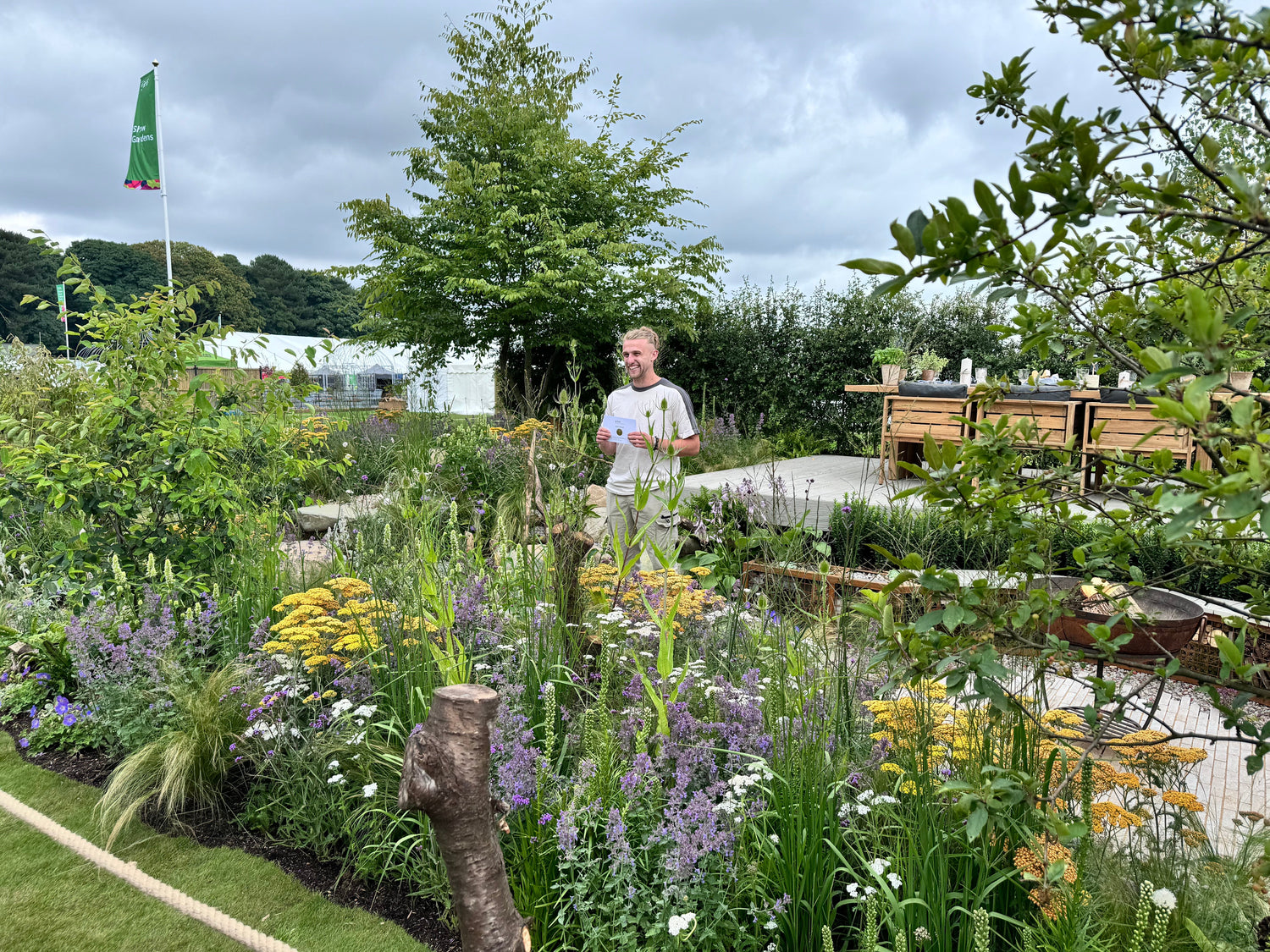 Callum Corrie Garden Designer talks about the show stand he created for Charlie at RHS Chelsea Flower Show 2025