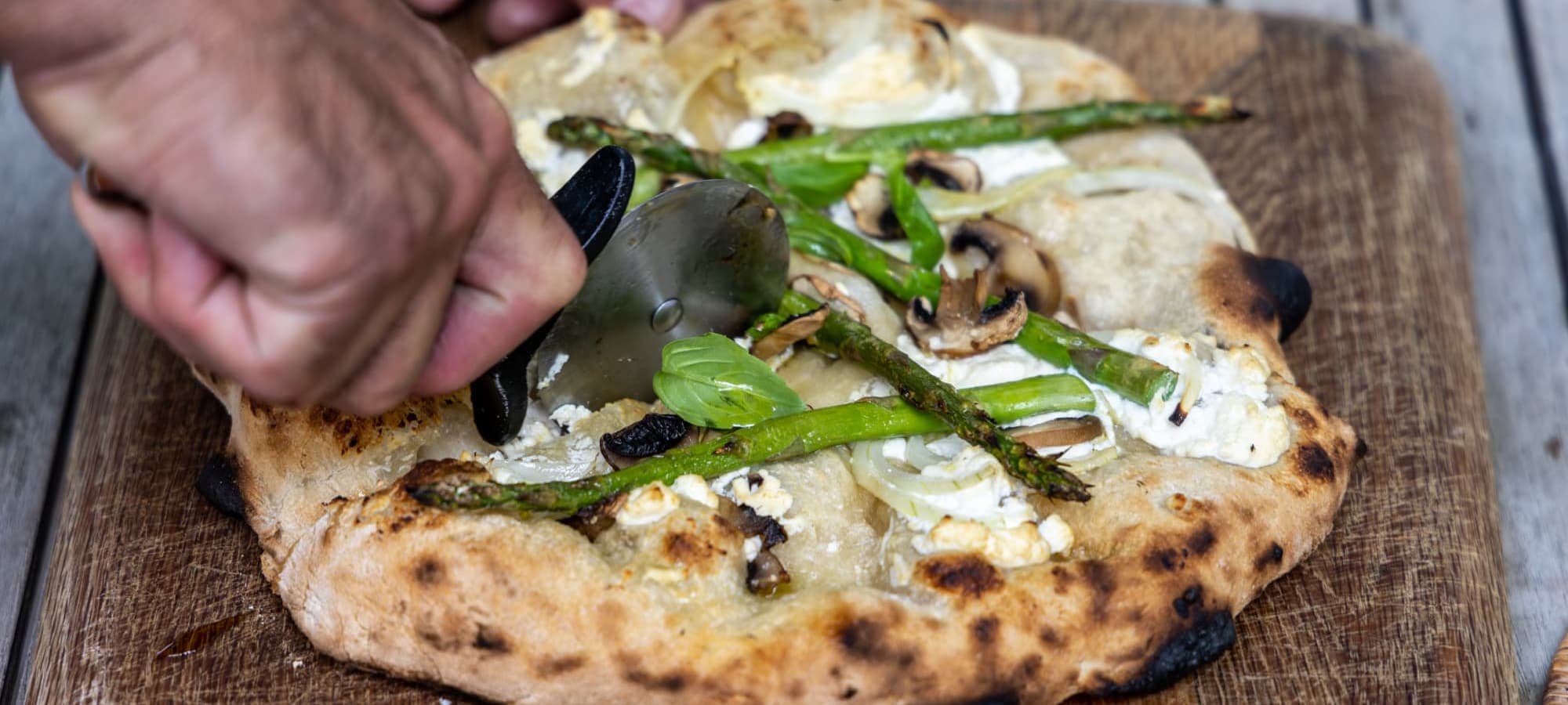 Pizzas are so effortless in the Charlie Oven.  Cook several at once.  All you need is pizza stones and cooking racks.  Get to temperature 350/375c and cook for three minutes.