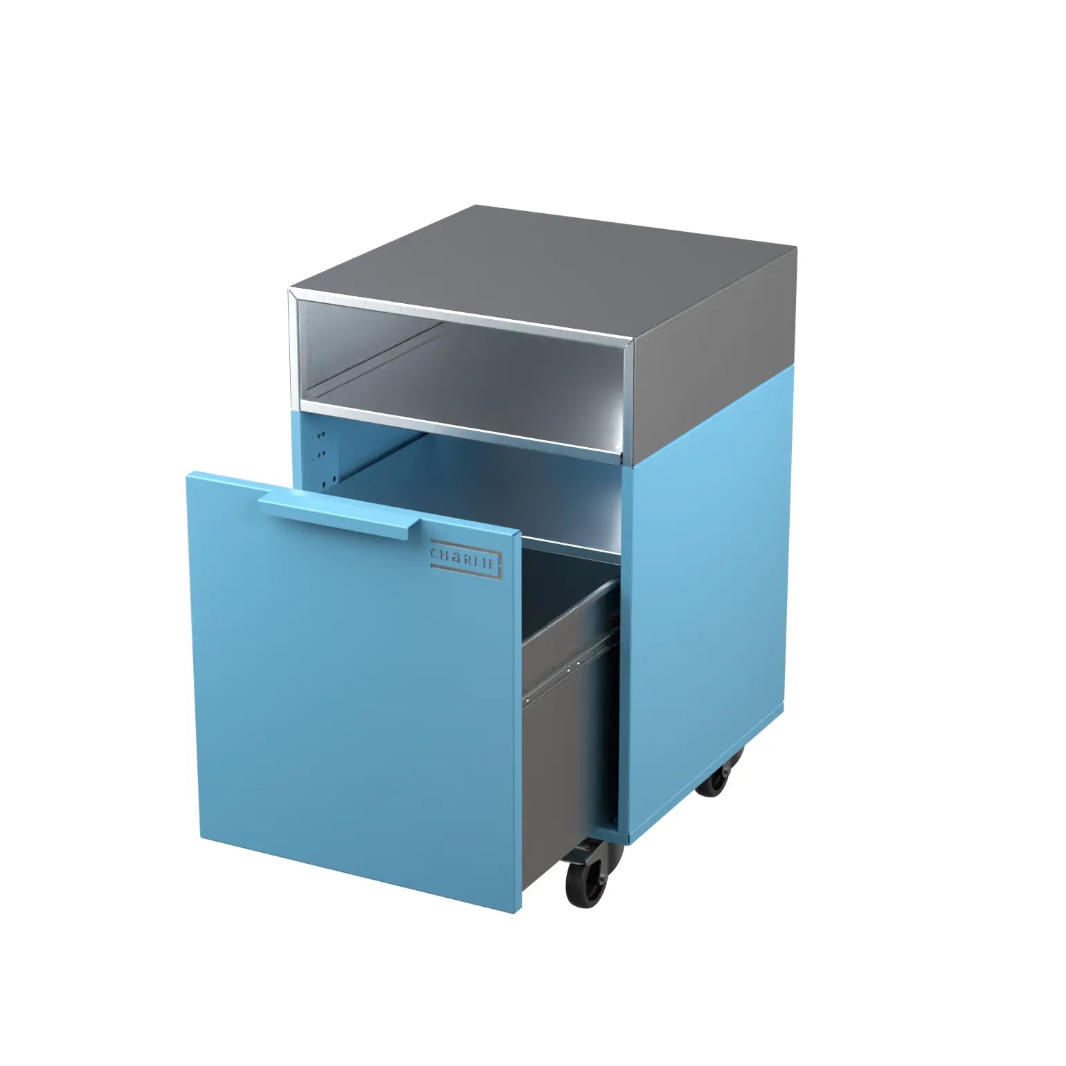Single Shelf cabinet, door open showing storage