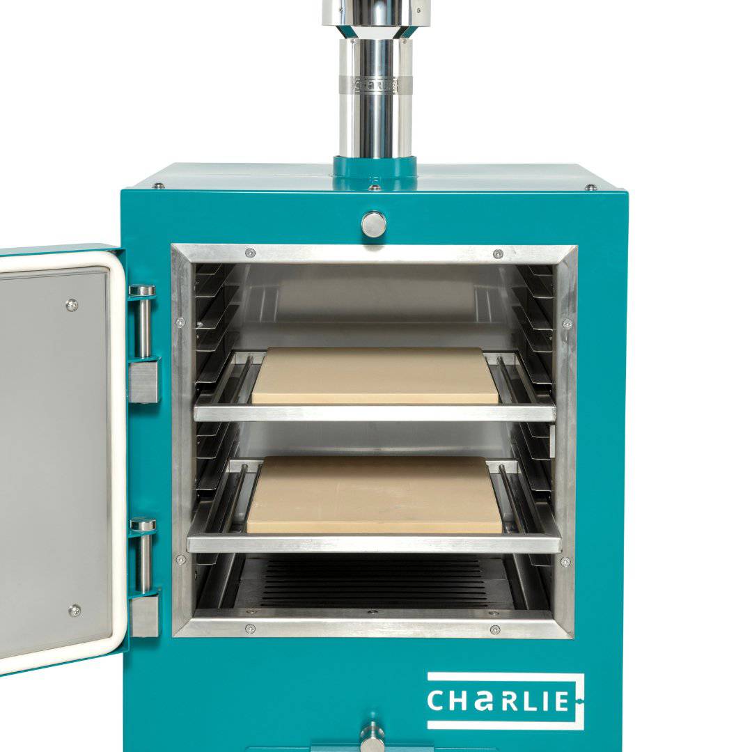 showing pizza stones in the charlie oven