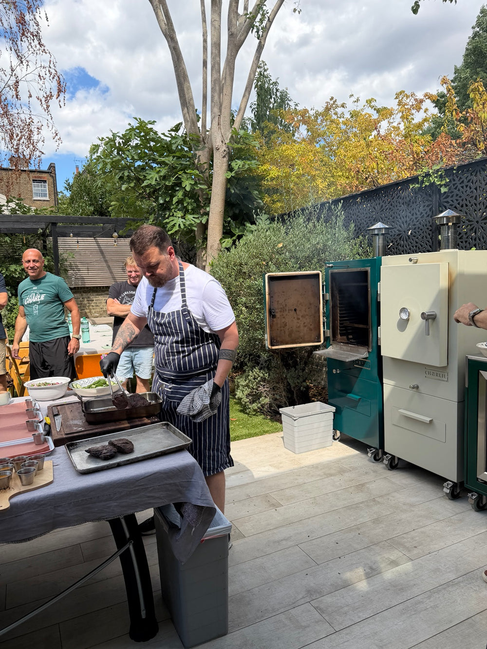 Mark O’Brien cooking beside Charlie ovens during a previous masterclass in Kew