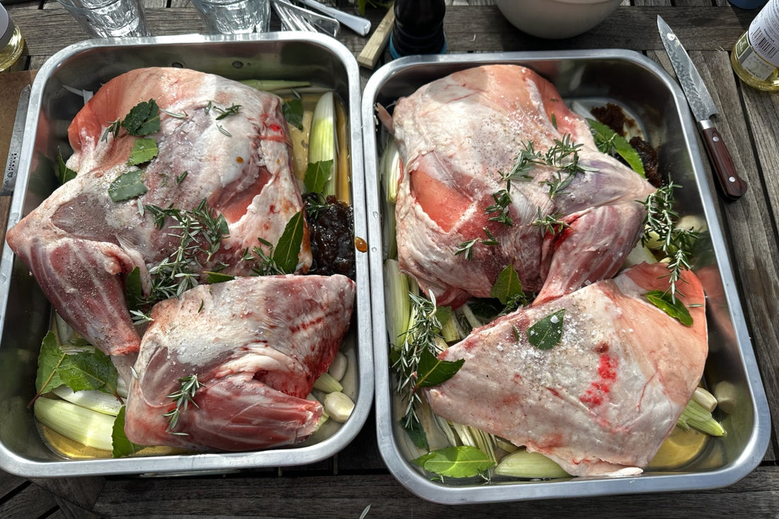 Seven-hour lamb shoulder slow-cooked in the Charlie Oven
