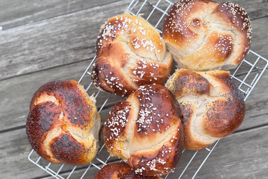 Sweet jewish celebration bread buns