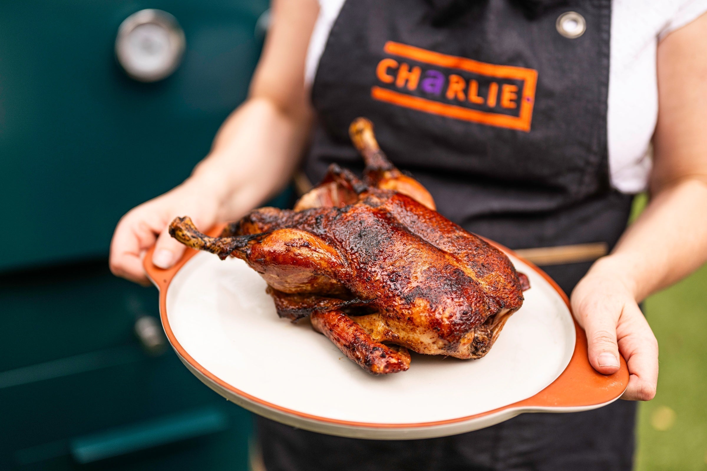 Hoisin Duck Roasted and smoked in the charlie oven