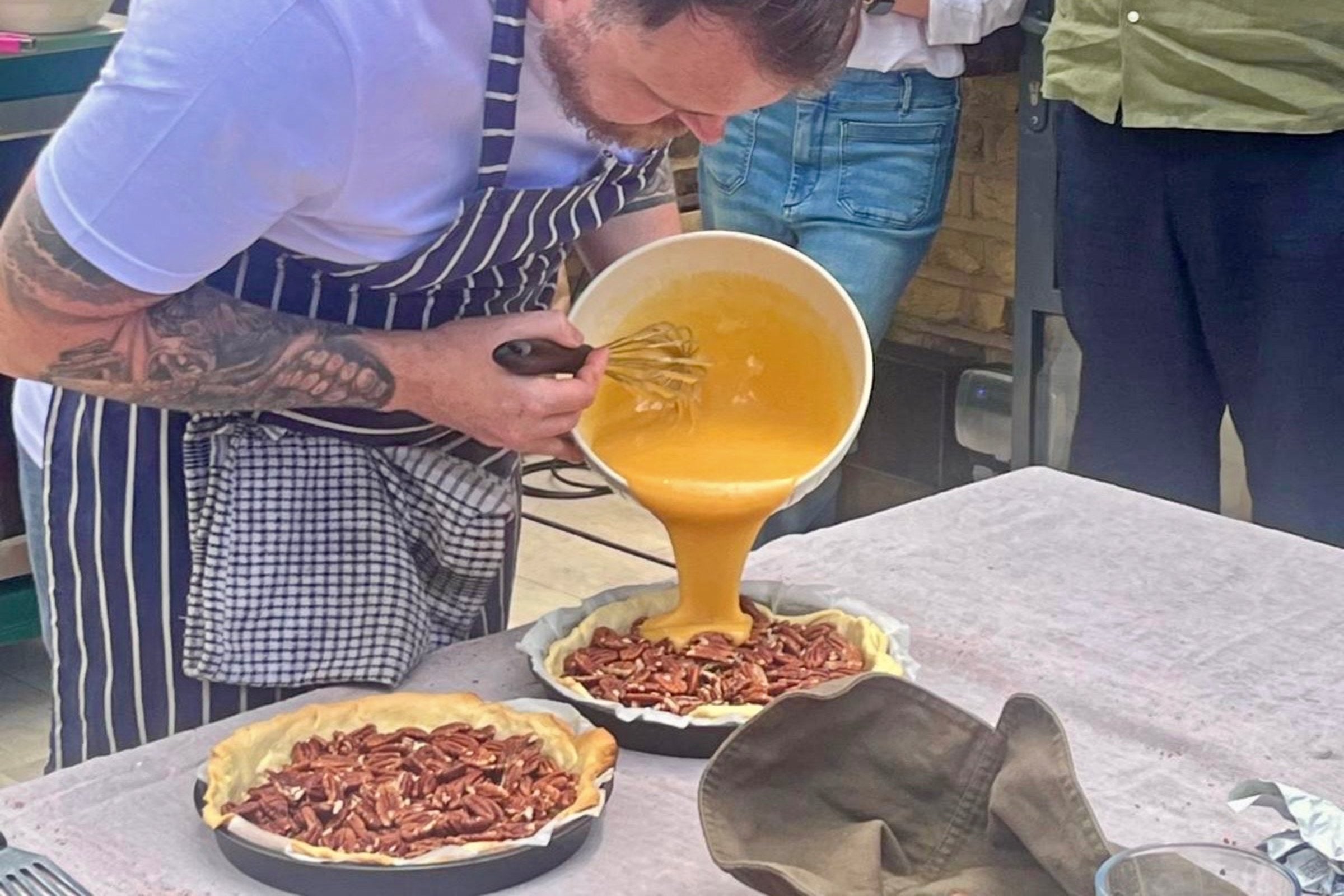 Mark O’Brien’s pecan pie made with toasted pecans and sweet shortcrust pastry
