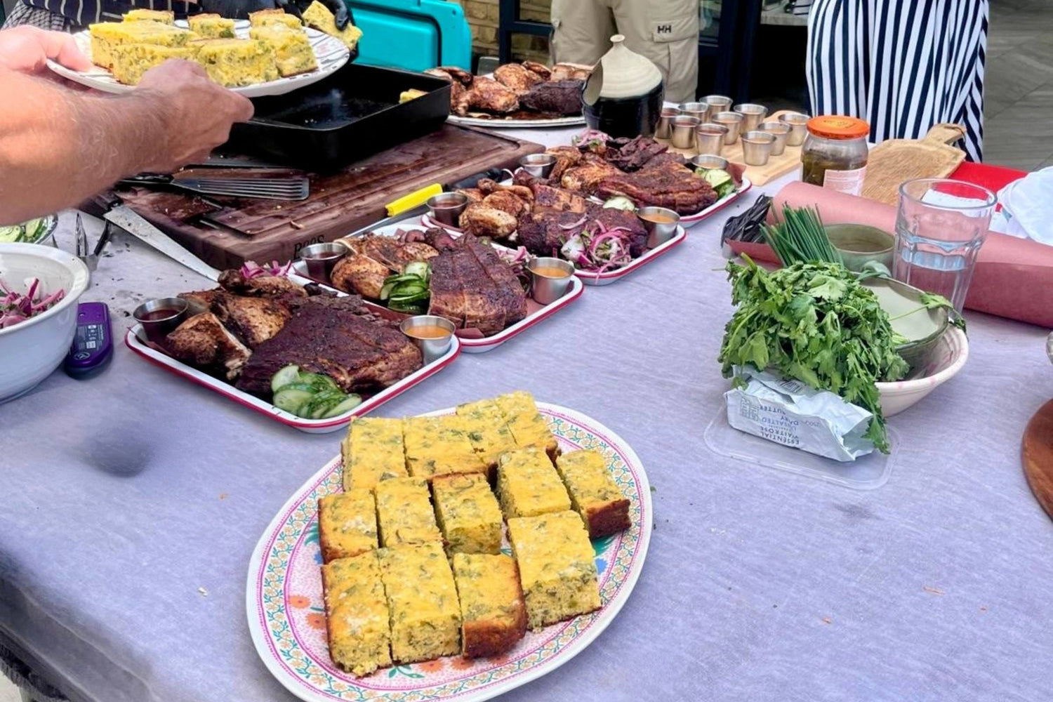 Mark O’Brien’s smoked Cheddar and jalapeño cornbread baked