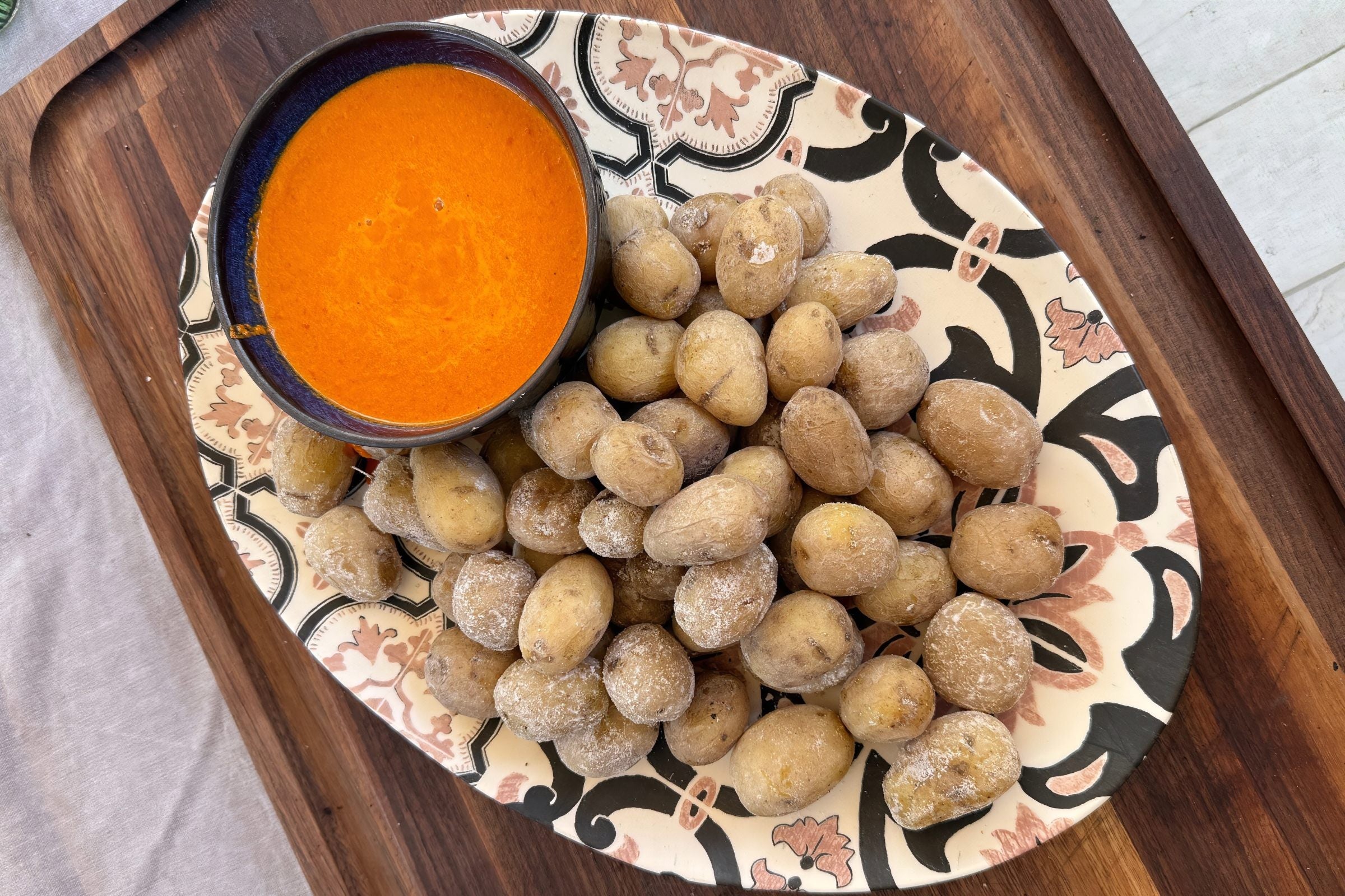 Papas Arrugadas with Mojo Rojo