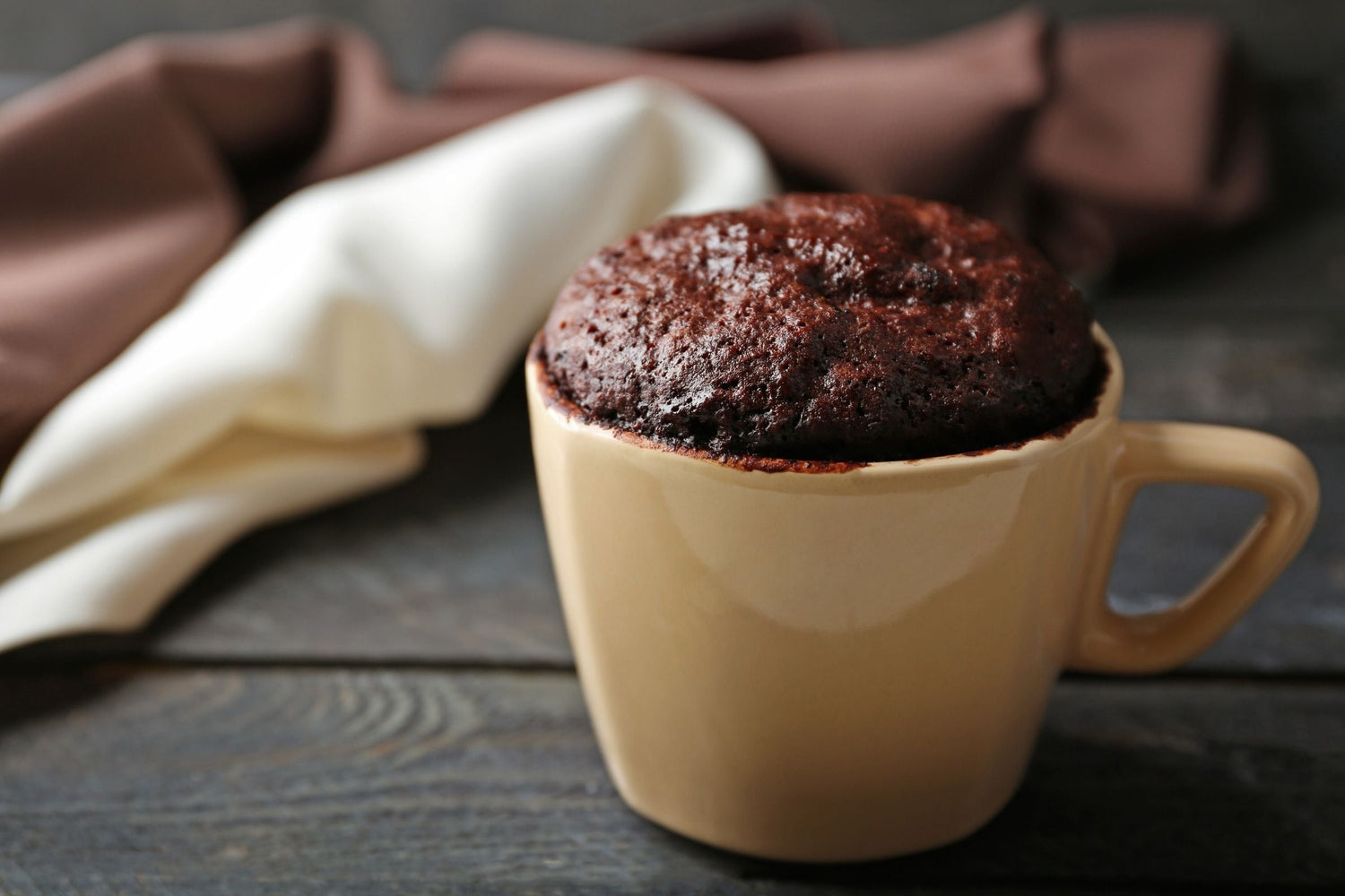 chocolate fondant cakes baked in a cup in the charlie oven.