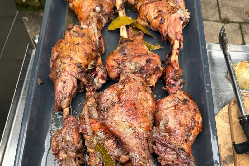 Milk Fed Lamb Braised in Red Wine with Green Lentils and Garlic Aioli