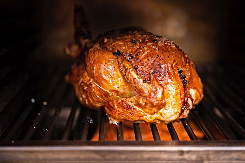 Roast Chicken with Dauphinoise Potatoes and Roasted Carrots