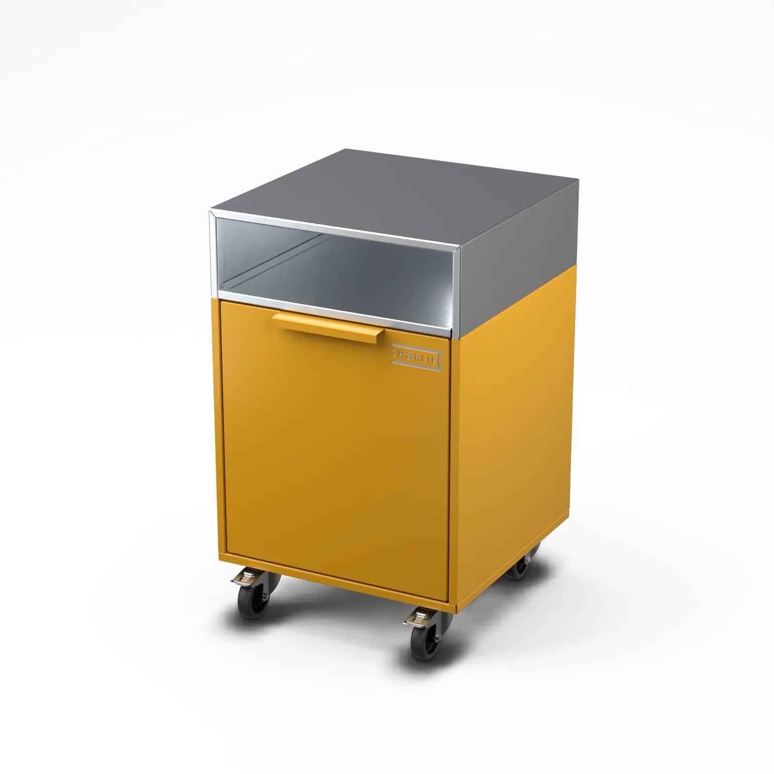 Drawer Cabinet in honeycomb, warm amber tone shown from an angle