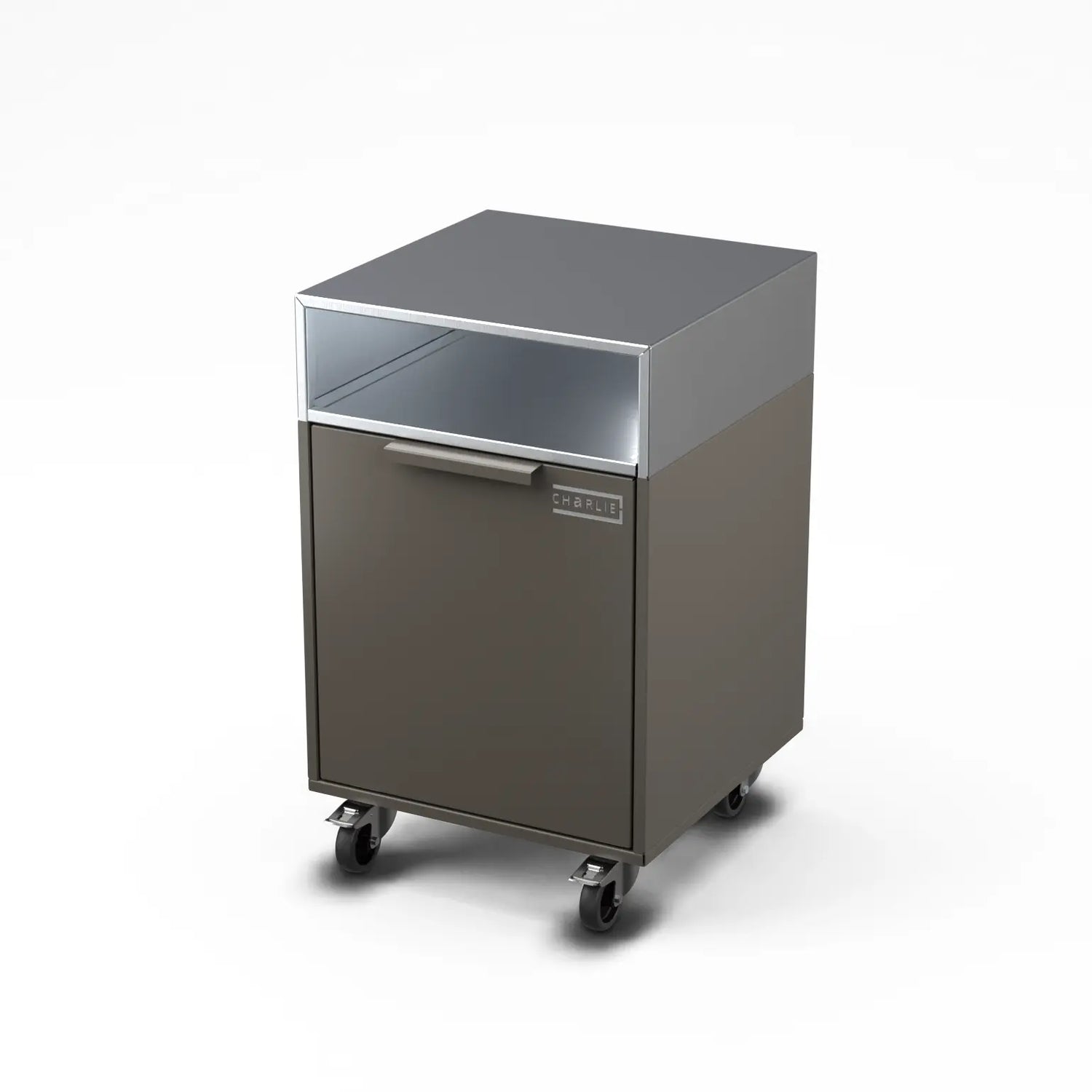 Drawer Cabinet in porcini beige, angled three-quarter view