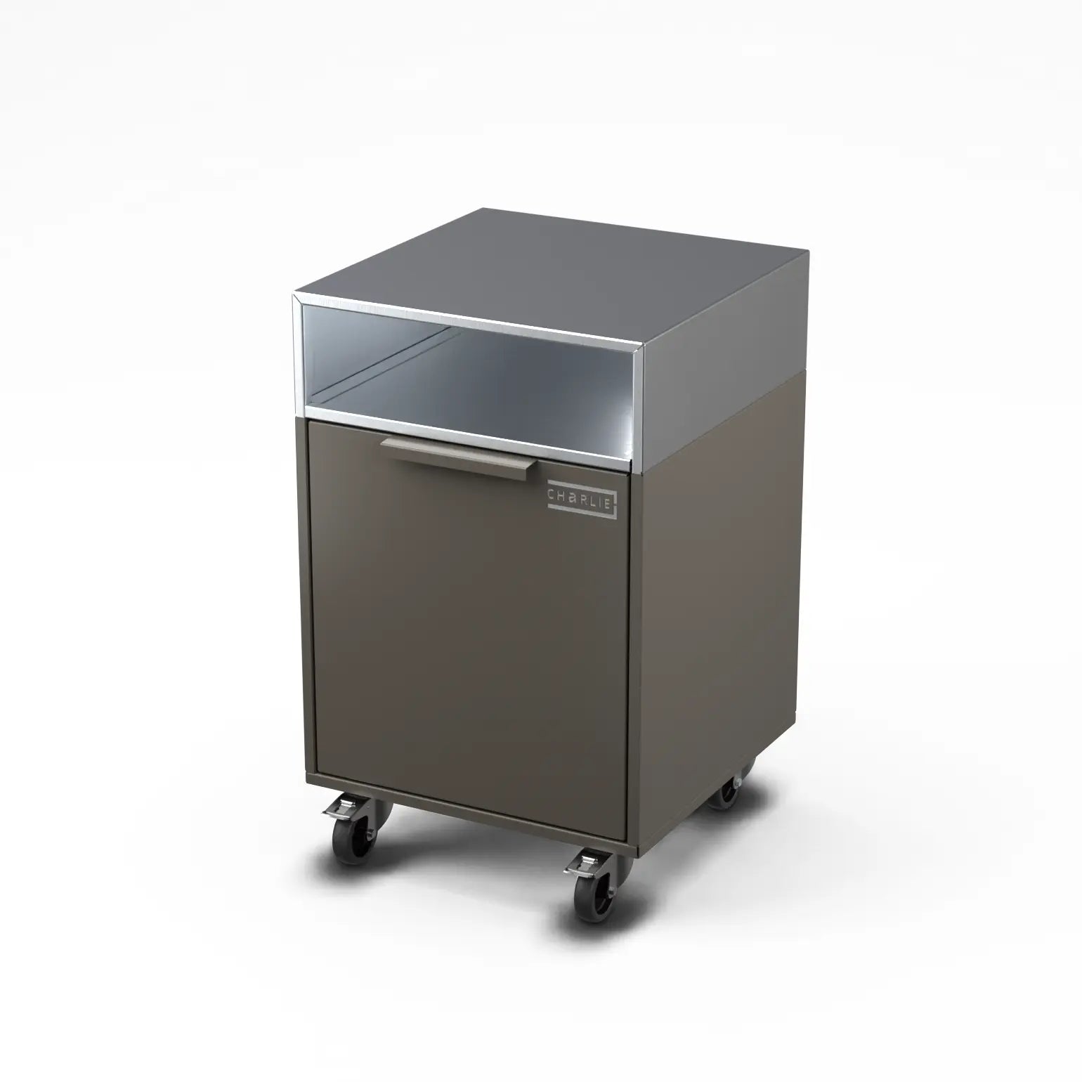 Drawer Cabinet in porcini beige, angled three-quarter view