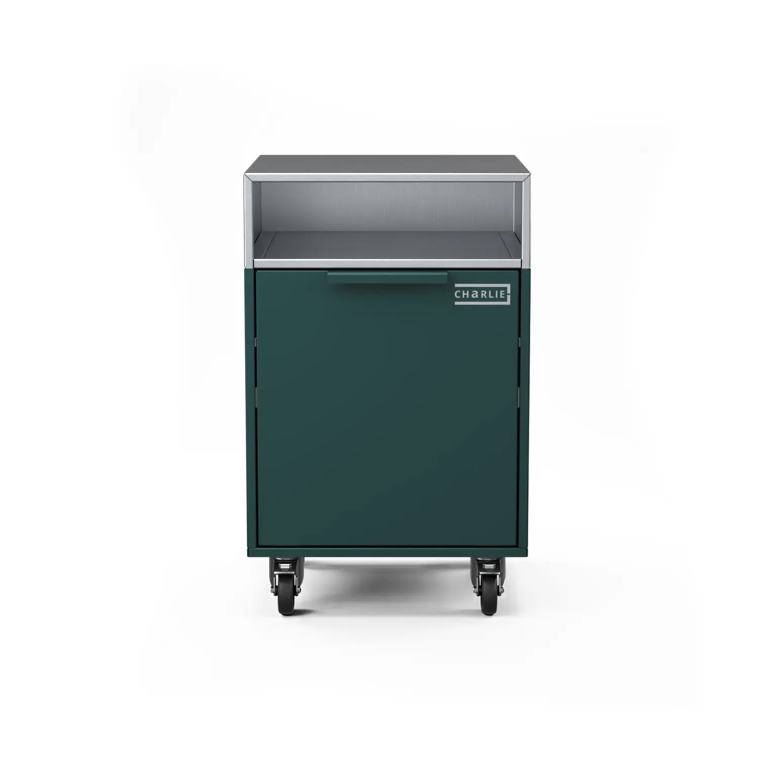 Drawer Cabinet in agave green, straight-on front view