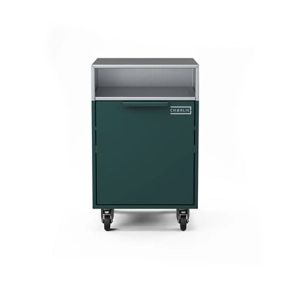 Drawer Cabinet in agave green, straight-on front view