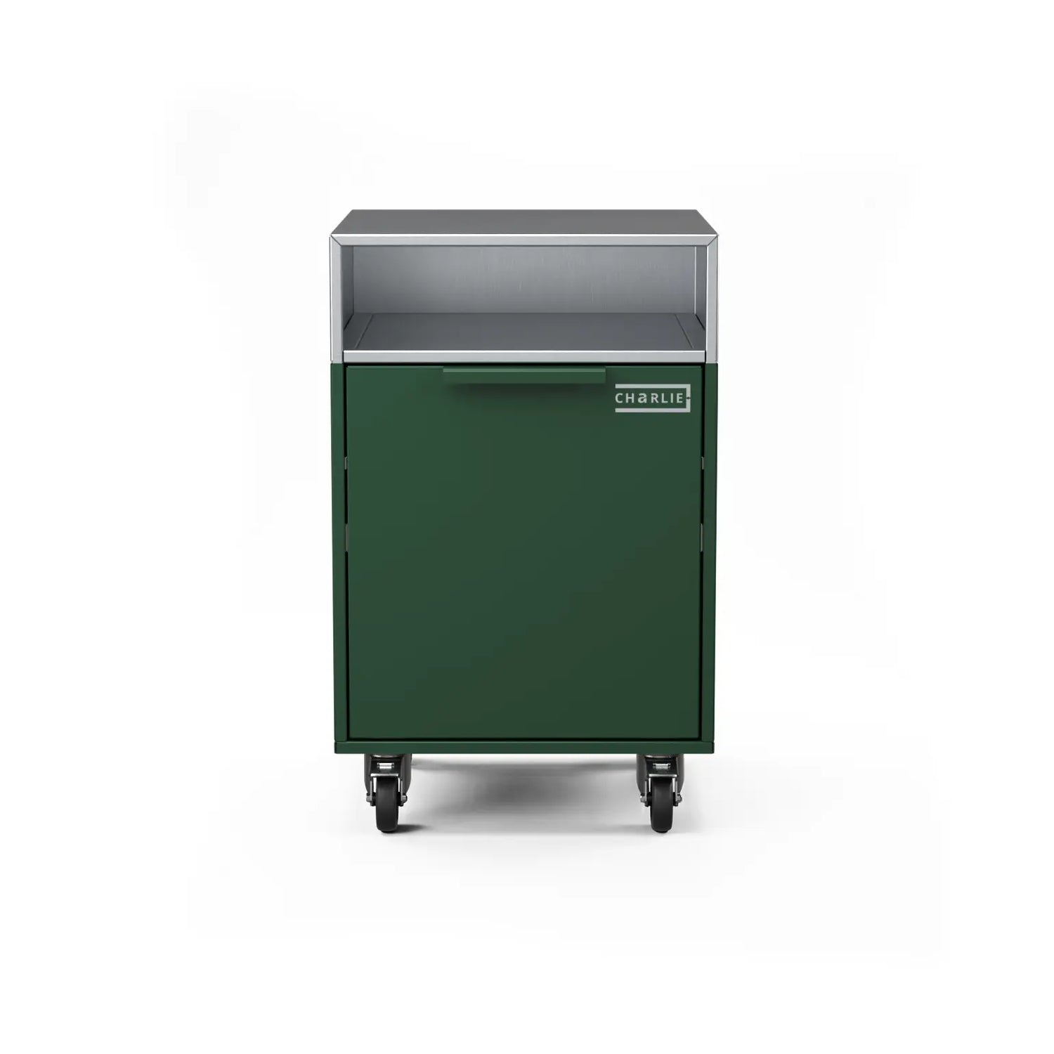 Drawer Cabinet in green chilli, front view of the drawer unit