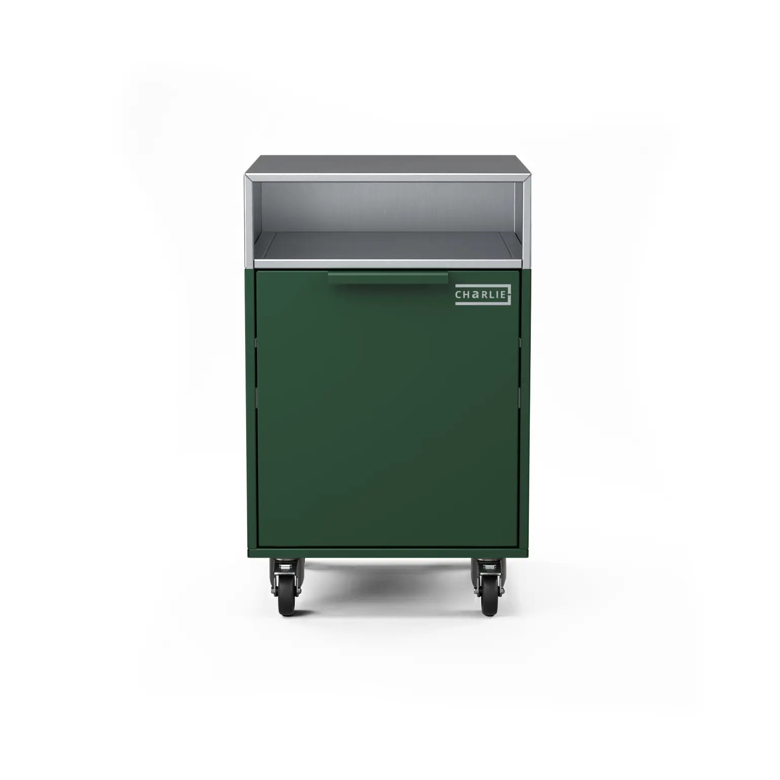 Drawer Cabinet in green chilli, front view of the drawer unit