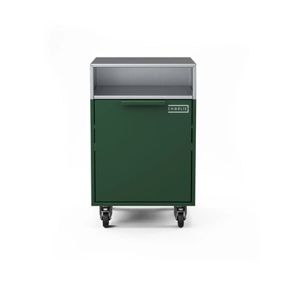 Drawer Cabinet in green chilli, front view of the drawer unit