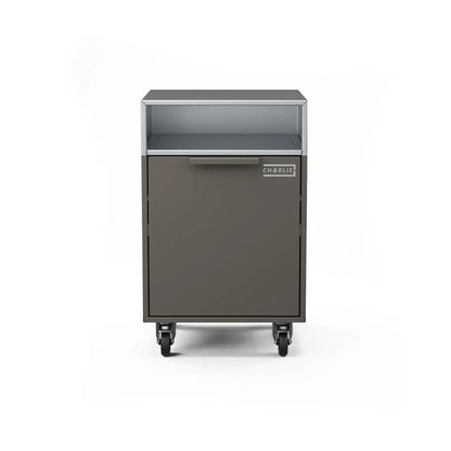 Drawer Cabinet in porcini beige, front view of the closed drawers