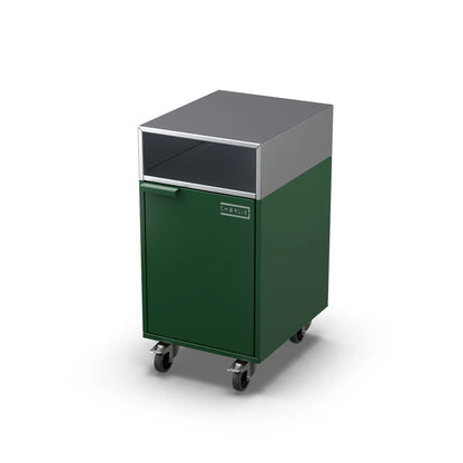 Accessory Cabinet in green chilli, angled three-quarter view