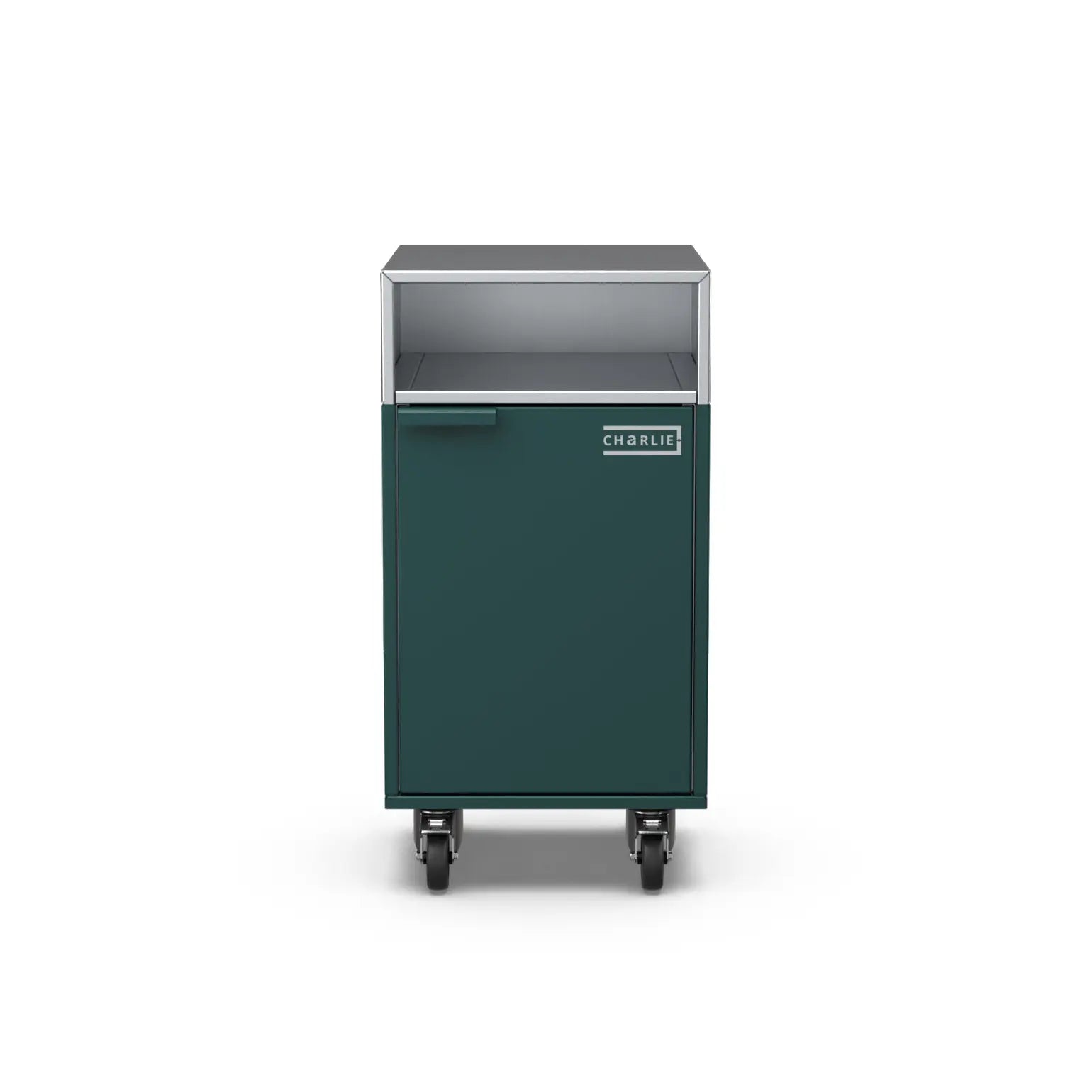 Accessory Cabinet in agave green, front view