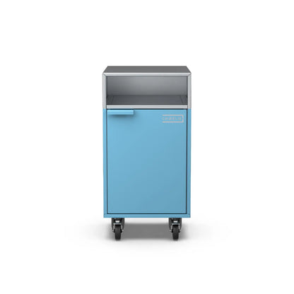 Accessory Cabinet in blue marlin, front view