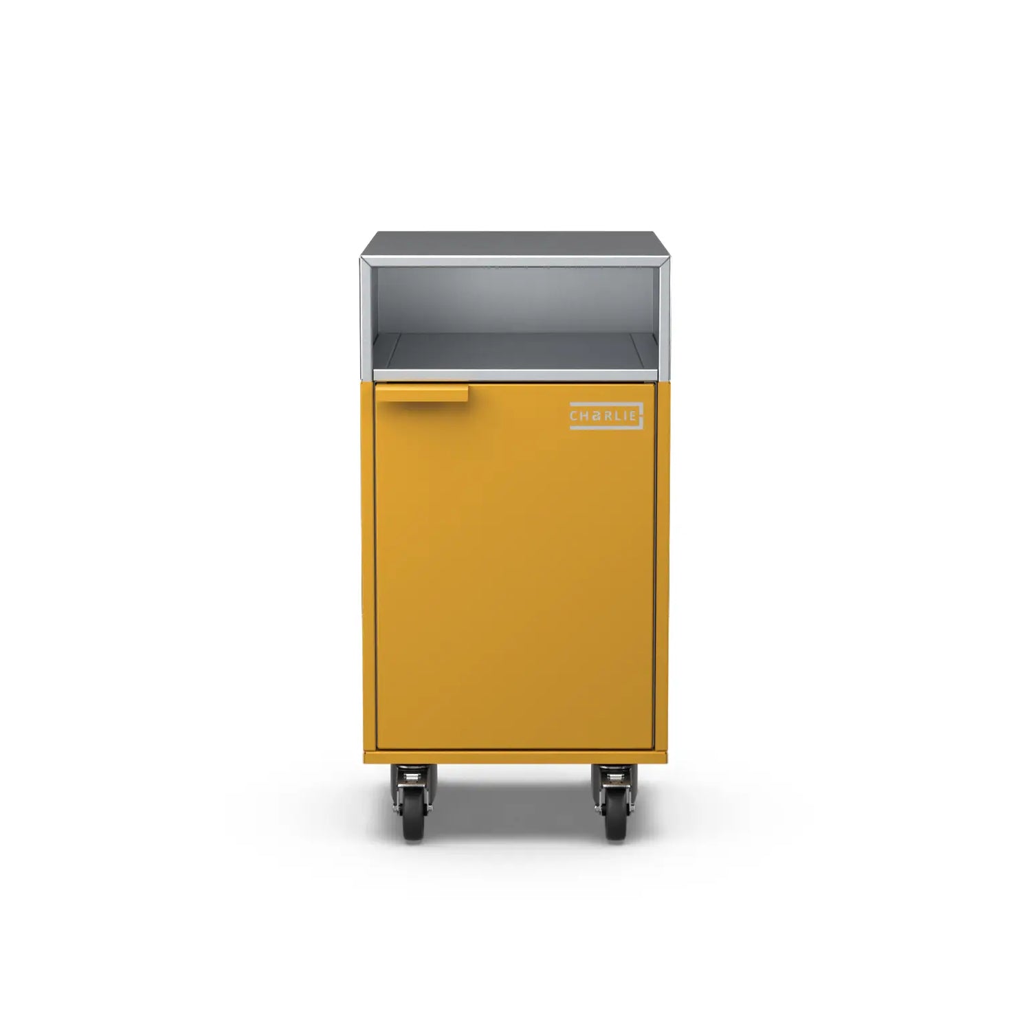 Accessory Cabinet in honeycomb yellow, front view