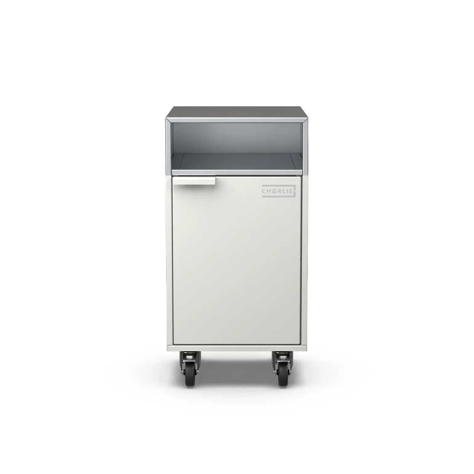 Accessory Cabinet in truffle brown, front view