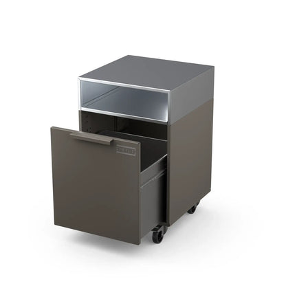 Drawer Cabinet in porcini beige with the drawer open