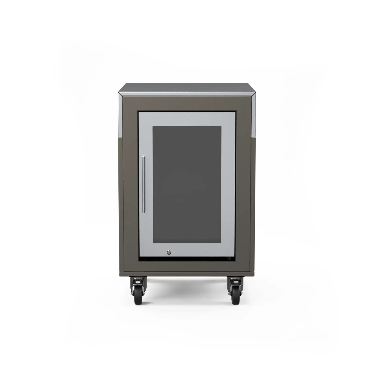 Fridge Cabinet in porcini cream, front view