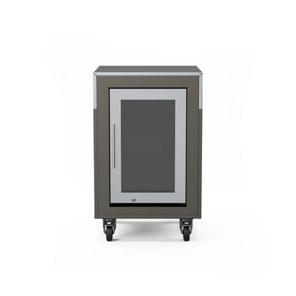 Fridge Cabinet in porcini cream, front view