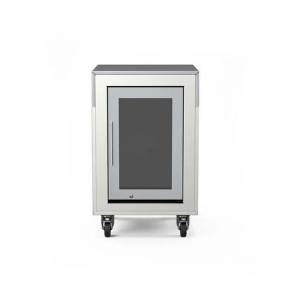 Fridge Cabinet in truffle grey, straight front view