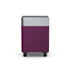Corner Cabinet in beetroot, a deep purple, front view 