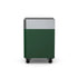 Corner Cabinet in green chilli, a deep green, front view 
