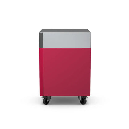 Corner Cabinet in rhubarb pink, front view