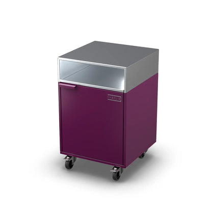 Base Cupboard Cabinet in Beetroot red, angled view