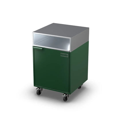 Base Cupboard Cabinet in Green Chilli green, angled three-quarter view