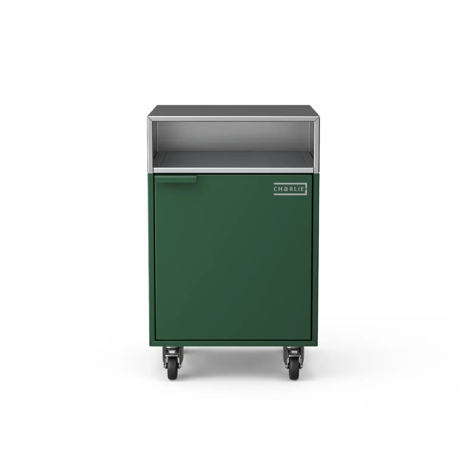 Base Cupboard Cabinet in Green Chilli green, front view