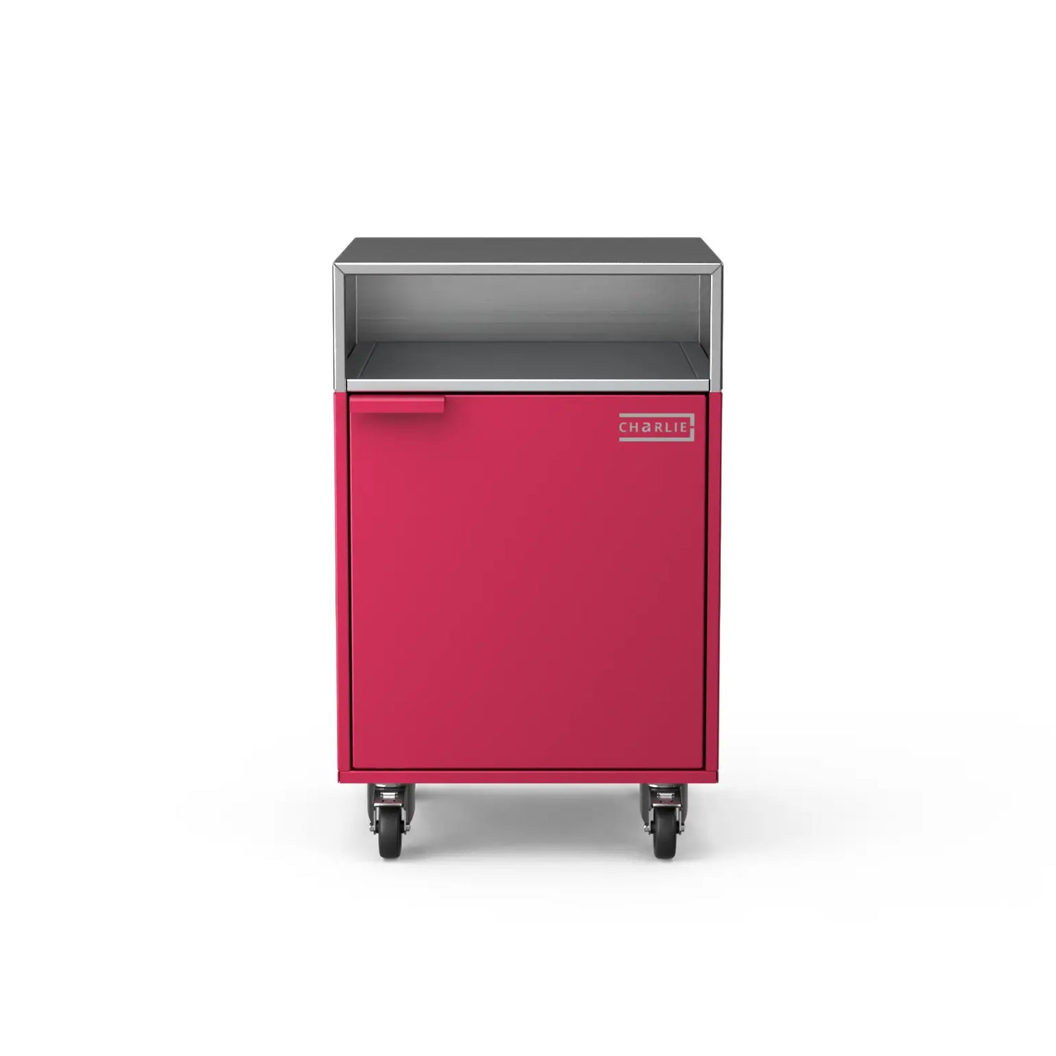 Base Cupboard Cabinet in Rhubarb pink, straight-on view