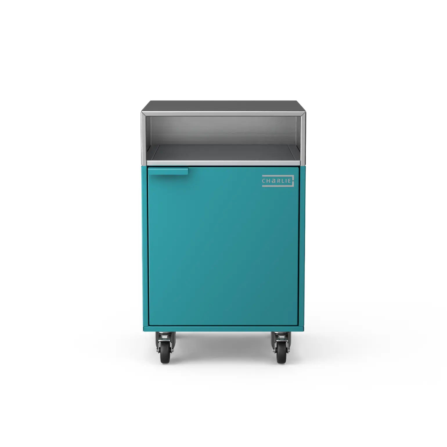 Base Cupboard Cabinet in Teal Duck blue-green, front view