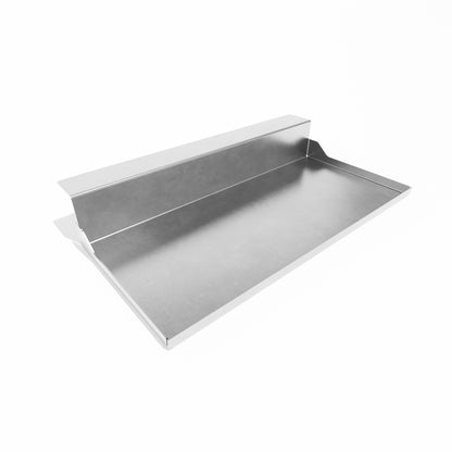 DETACHABLE DRIP TRAY VIEW OUTSIDE OF THE OVEN SHOWING THE FRONT VIEW RIGHT SIDE ANGLE