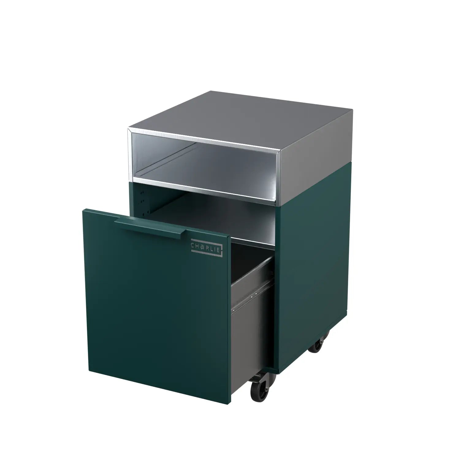 Single Shelf cabinet, door open showing storage