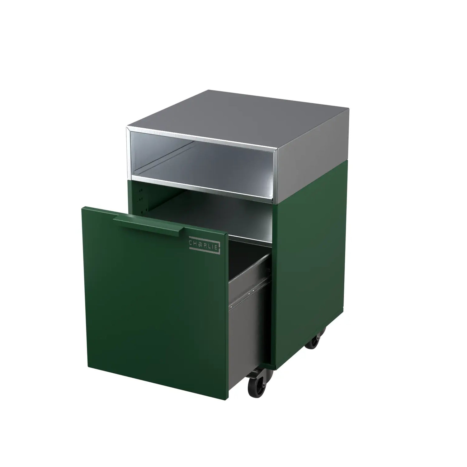 Single Shelf cabinet, door open showing storage