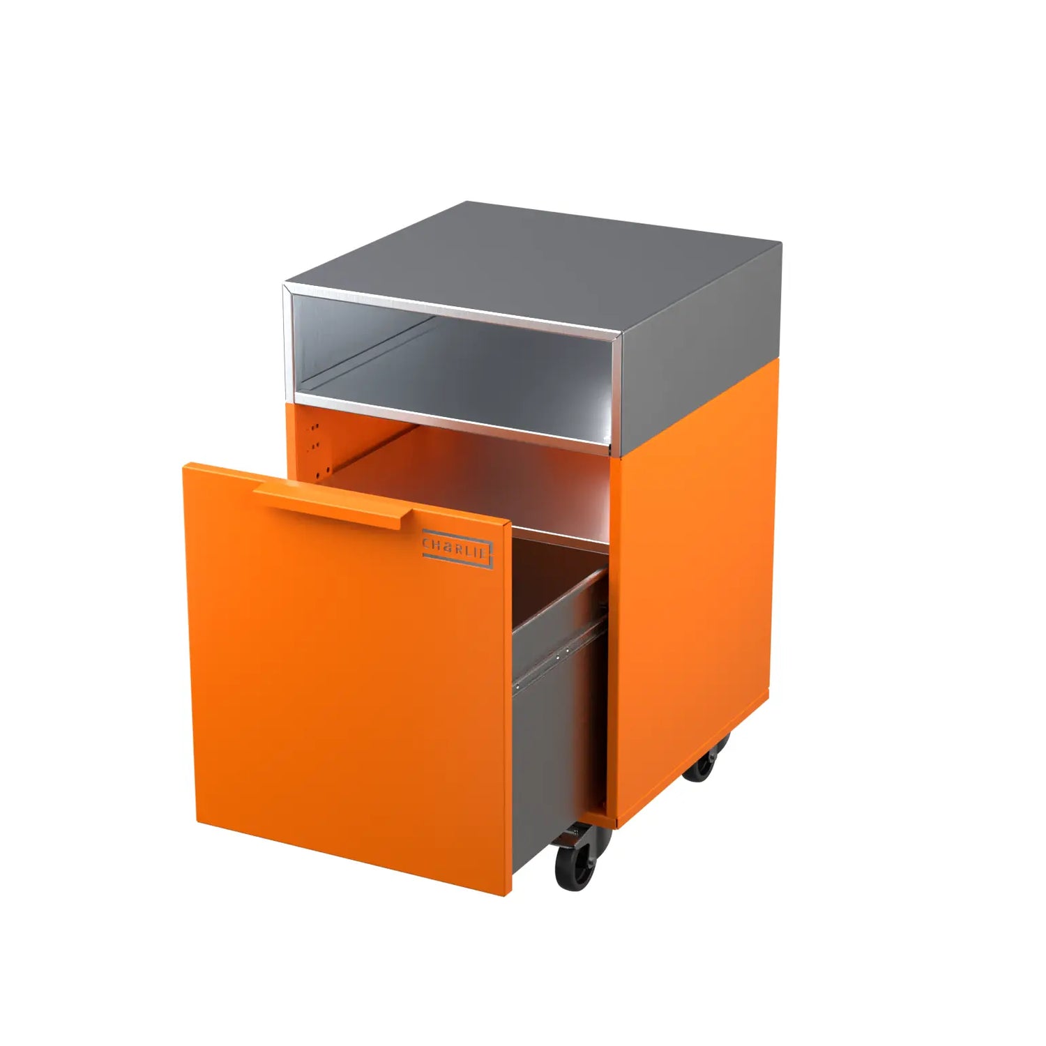 Single Shelf cabinet, door open showing storage