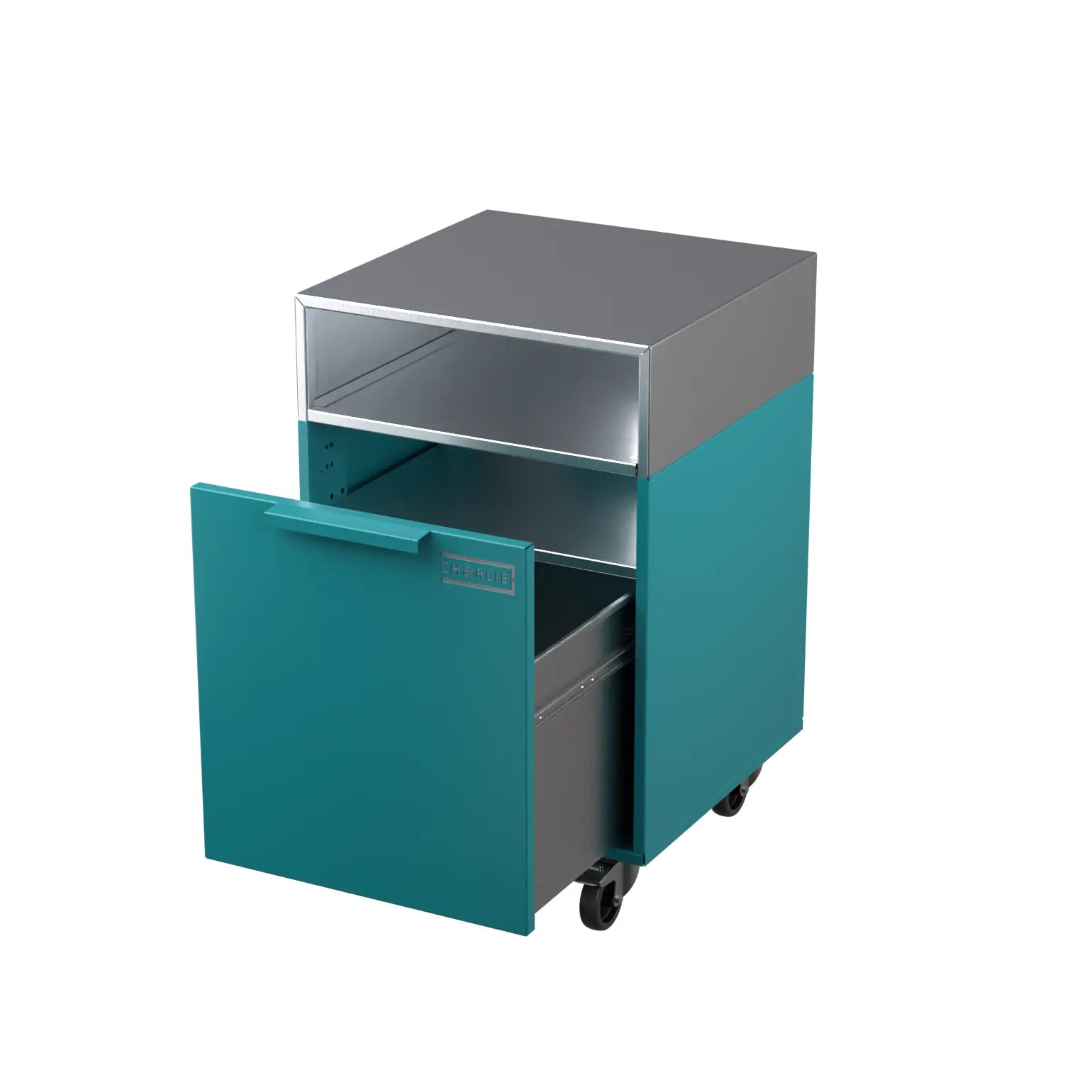 Single Shelf cabinet, door open showing storage