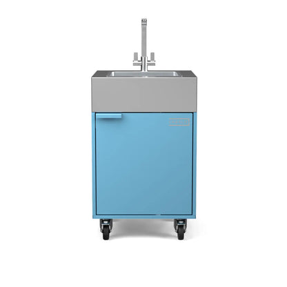 Sink Cabinet Tank in blue marlin, straight-on front view