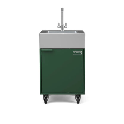 Sink Cabinet Tank in green chilli, straight-on front view