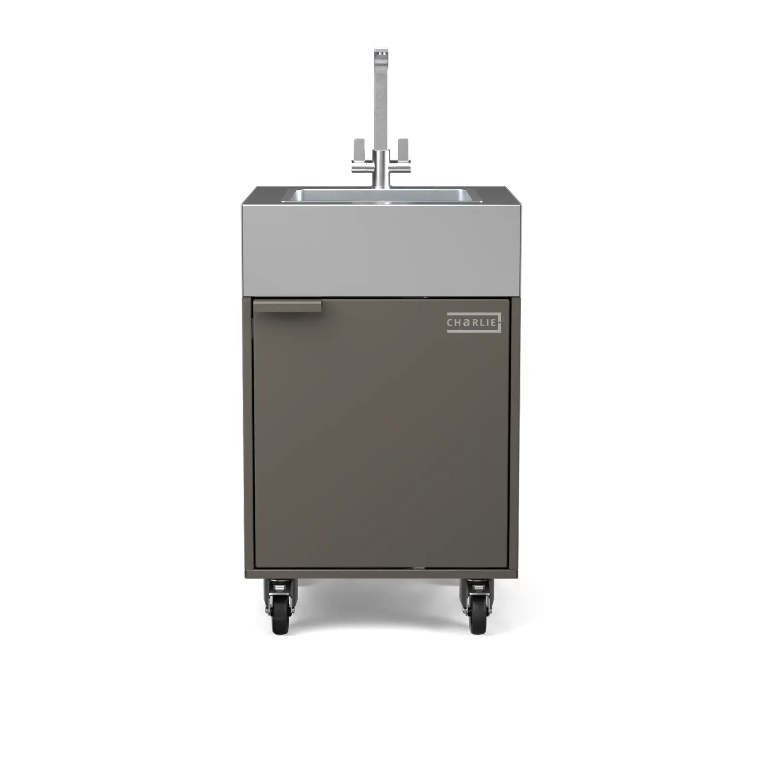 Sink Cabinet Tank in porcini beige, straight-on front view