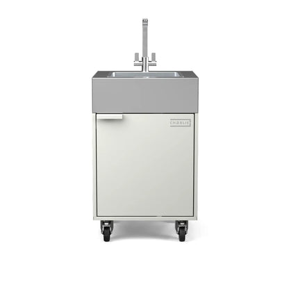 Sink Cabinet Tank in truffle brown, straight-on front view