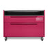 Rhubarb pink Charlie Outdoor Island Cabinet set in an outdoor kitchen 